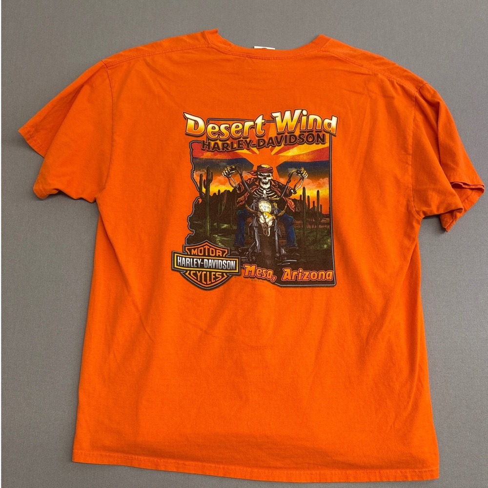 Harley-Davidson Desert Wind Mesa Arizona Orange Graphic T-Shirt Mens XL